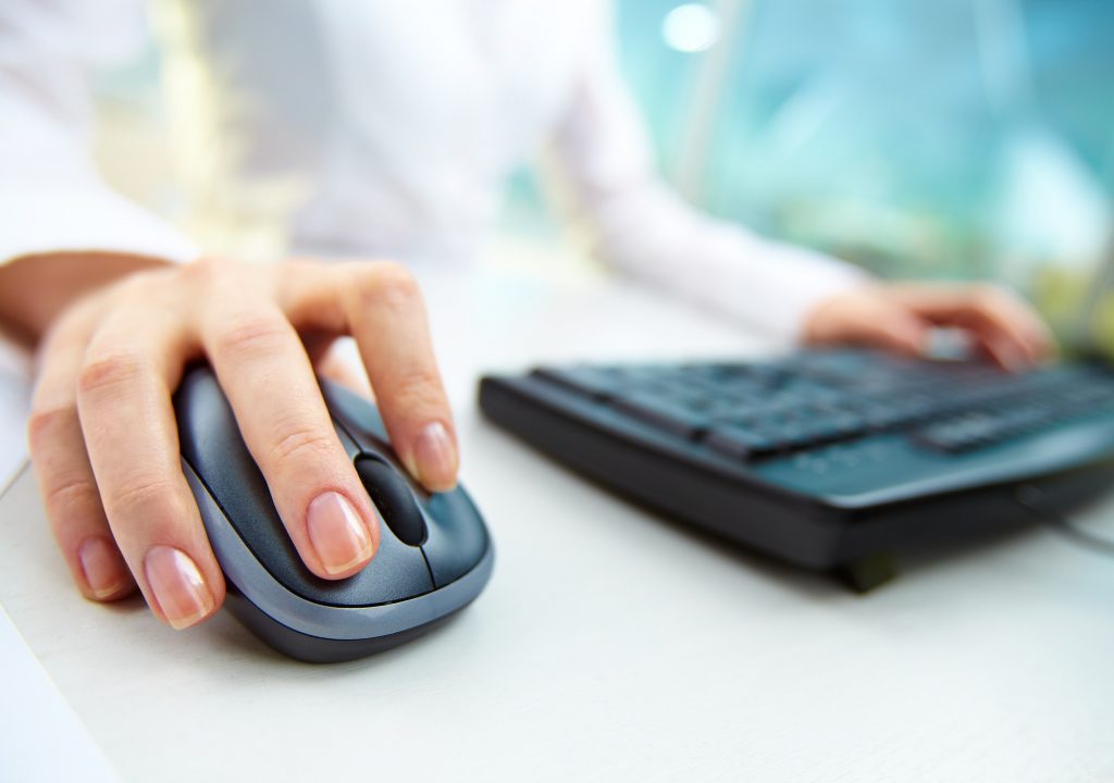 Woman at computer